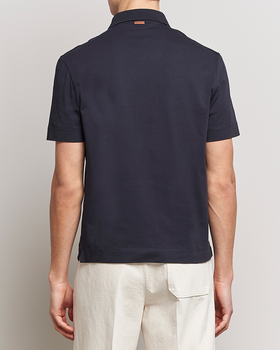 Homme | Polos | Zegna | Cotton Jersey Polo Navy