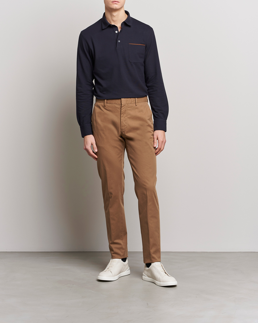 Homme | Pantalons | Zegna | Slim Fit Premium Cotton Chinos Khaki