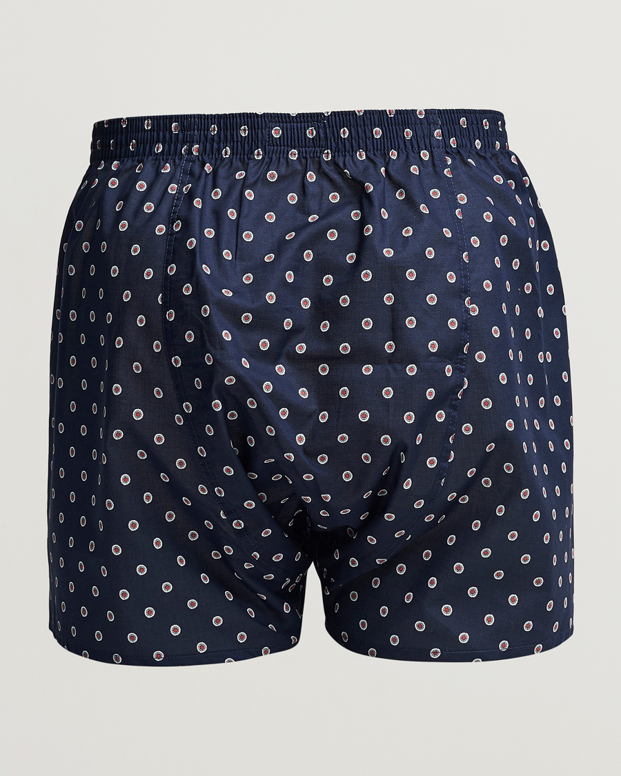 Homme | Sous-Vêtements Et Chaussettes | Derek Rose | Classic Fit Woven Cotton Boxer Shorts Navy