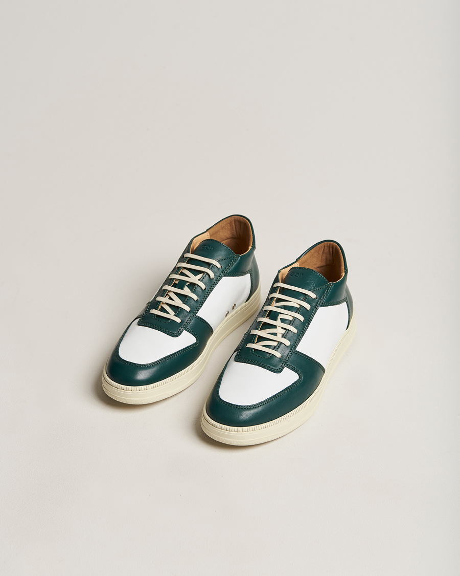 Homme | C.QP Cingo Leather Sneaker White/Bottle Green | CQP | C.QP Cingo Leather Sneaker White/Bottle Green