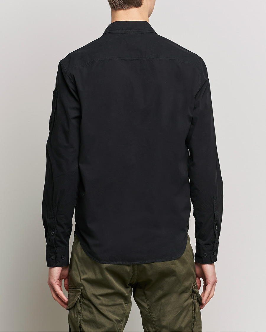 Homme | Chemises | C.P. Company | Garment Dyed Gabardine Zip Shirt Jacket Black