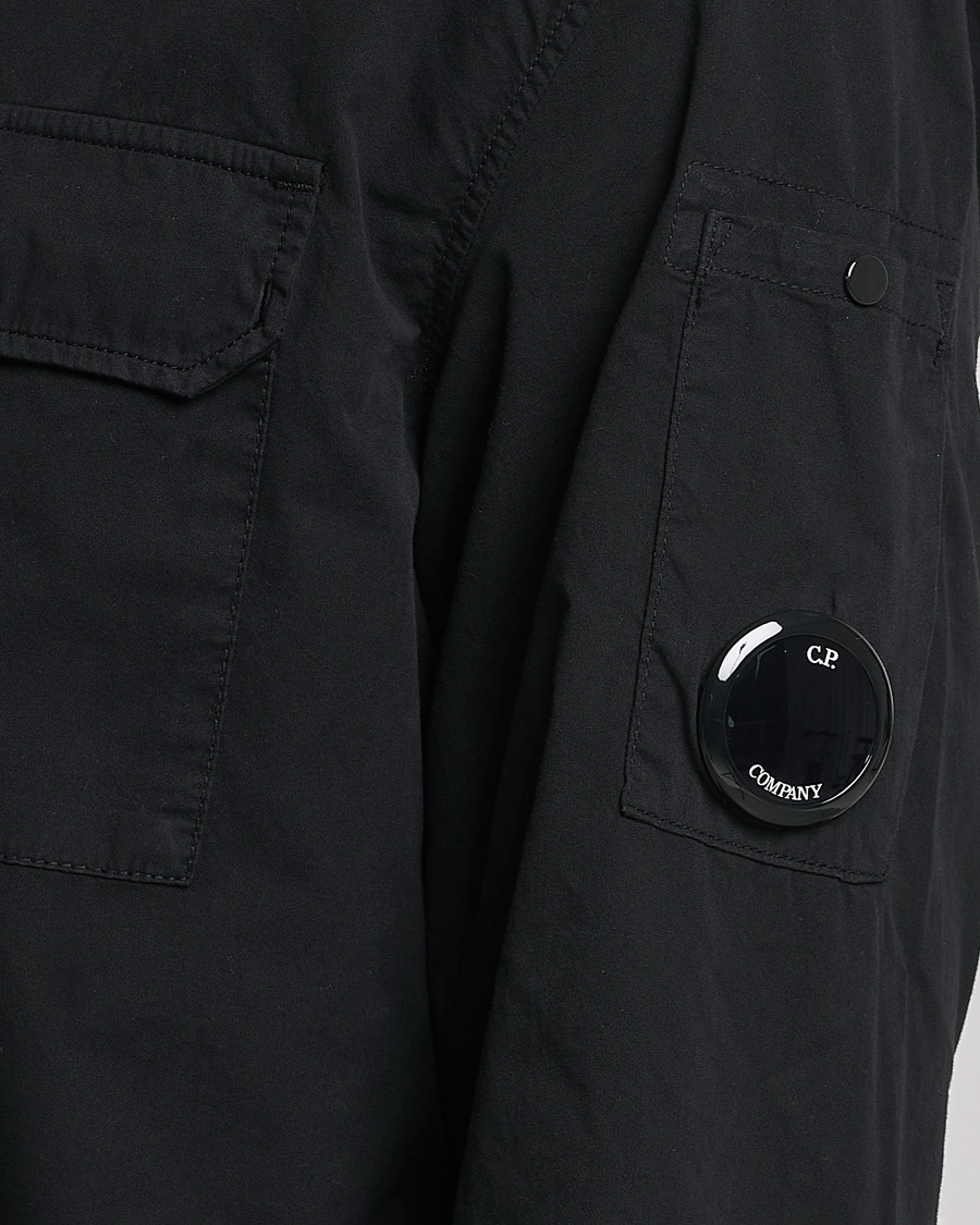 Homme | Chemises | C.P. Company | Garment Dyed Gabardine Zip Shirt Jacket Black