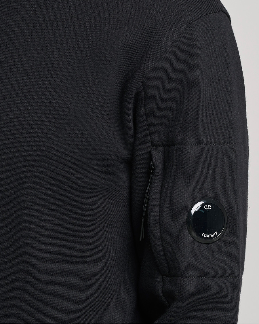 Homme | Pulls Et Tricots | C.P. Company | Diagonal Raised Fleece Lens Sweatshirt Black