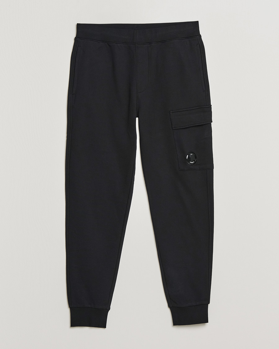 Homme | Pantalons | C.P. Company | Diagonal Raised Fleece Lens Sweatpants Black
