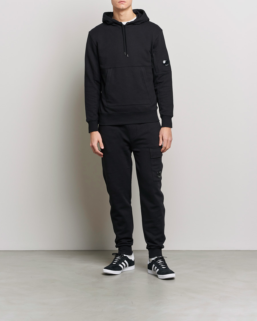 Homme | Pantalons | C.P. Company | Diagonal Raised Fleece Lens Sweatpants Black