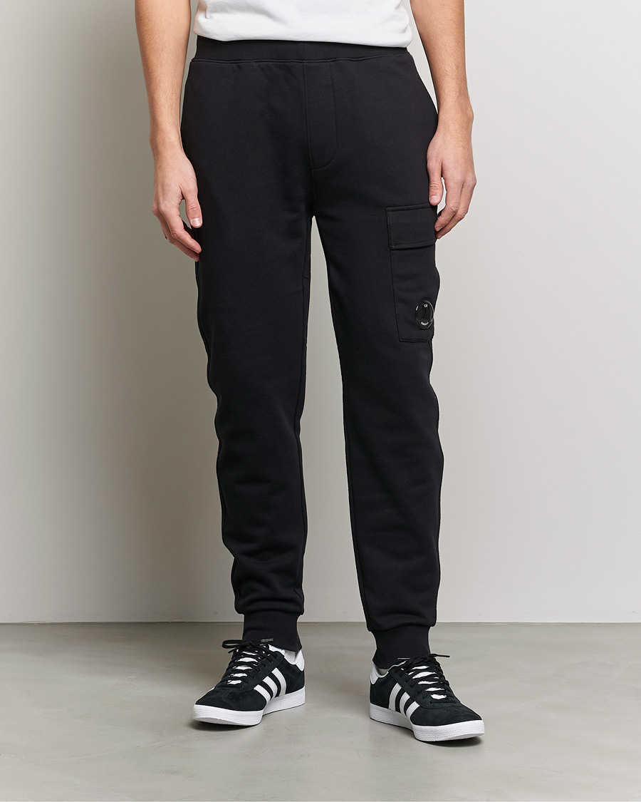 Homme | Pantalons | C.P. Company | Diagonal Raised Fleece Lens Sweatpants Black
