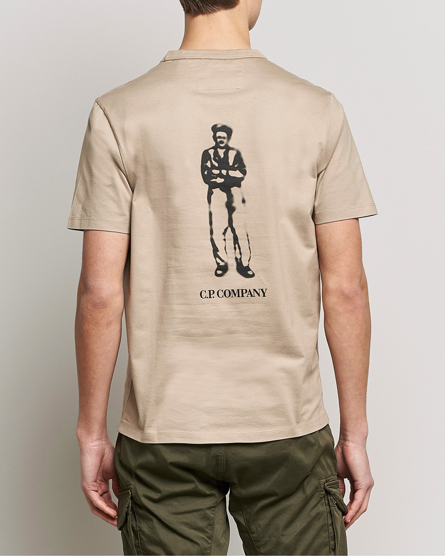 Homme | T-shirts | C.P. Company | Heavy Mercerized Cotton Printed Logo T-Shirt Sand