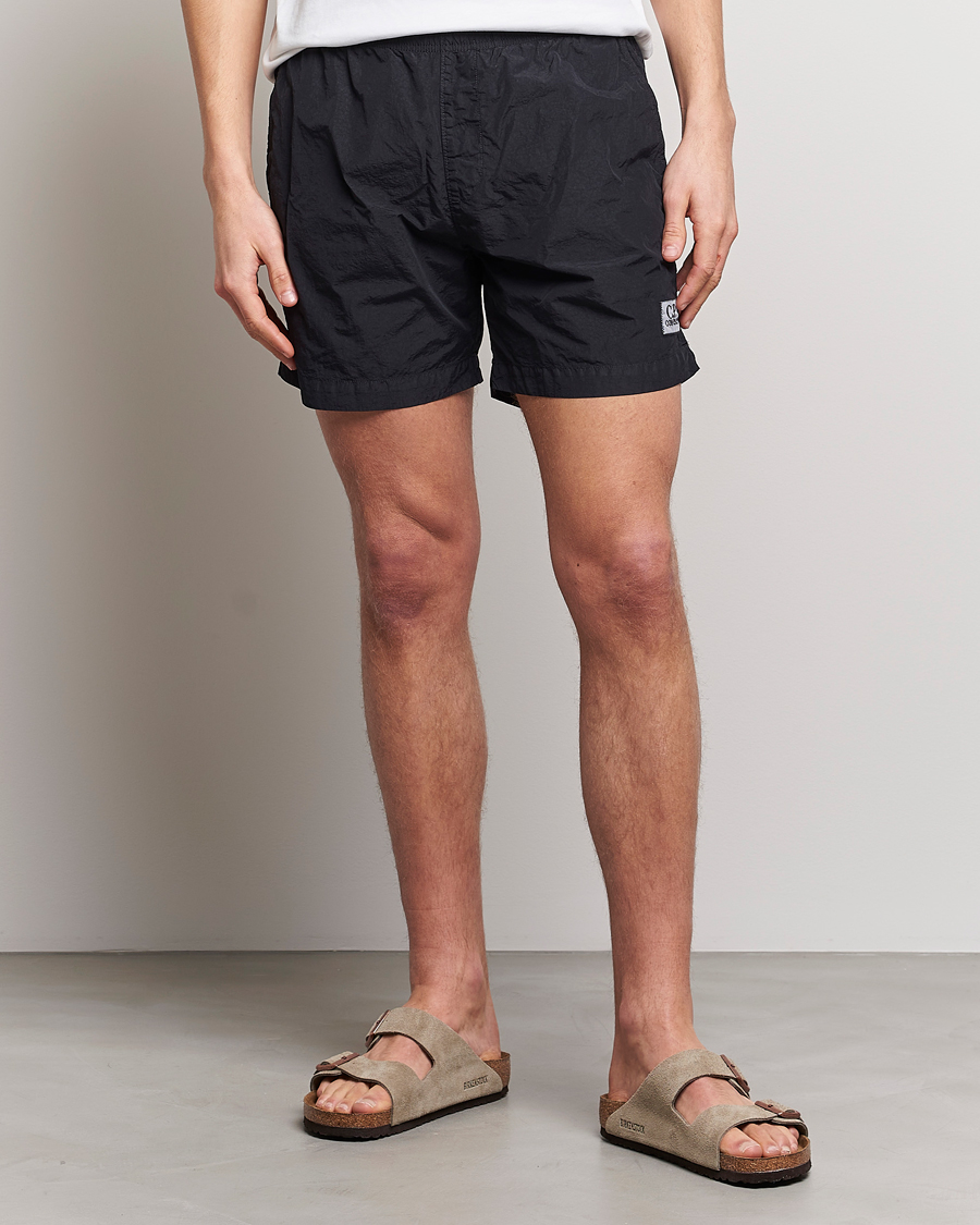 Homme | Maillots De Bain | C.P. Company | Flatt Nylon Garment Dyed Swimshorts Black