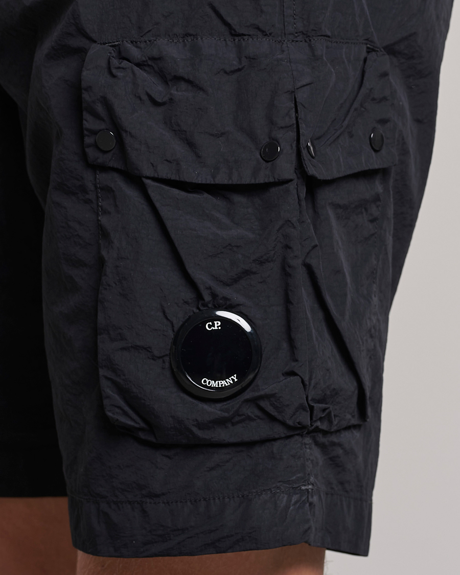 Homme | Shorts | C.P. Company | Flatt Nylon Garment Dyed Shorts Black