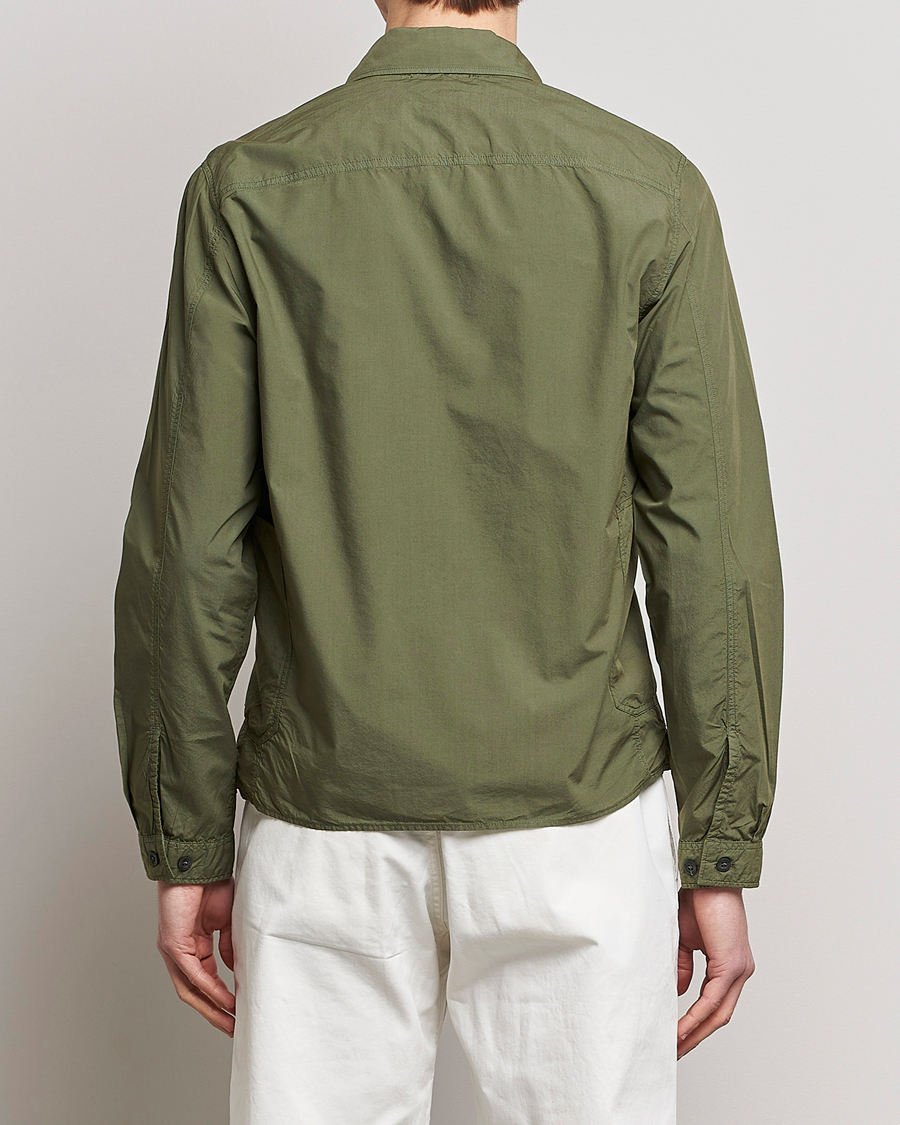 Homme | Chemises | C.P. Company | Popline Garment Dyed Overshirt Green