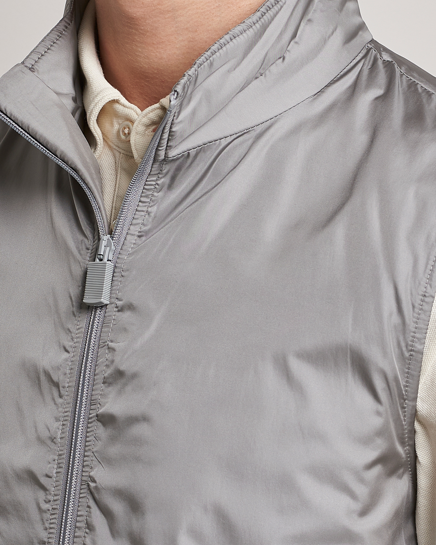 Homme | Gilets | Aspesi | Vernes Nylon Gilet Grey