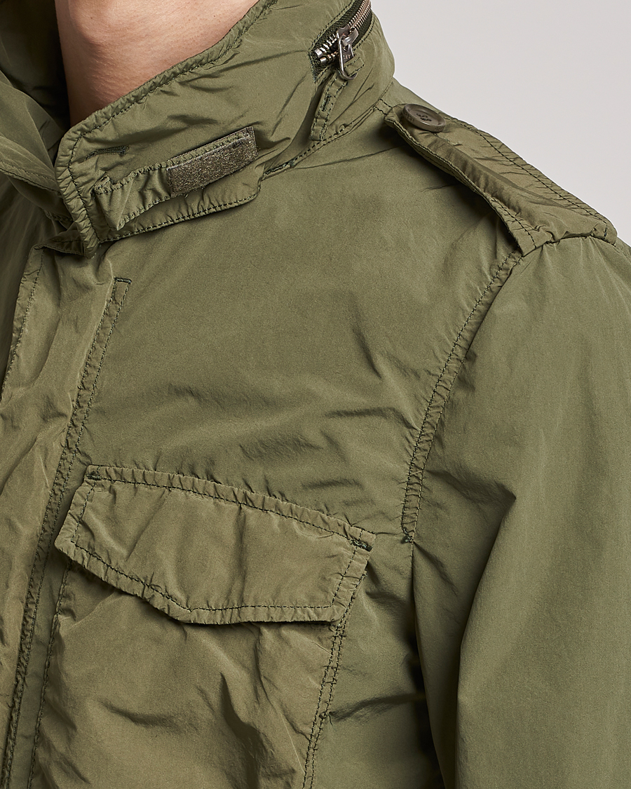 Homme | Manteaux Et Vestes | Aspesi | Giubotto Garment Dyed Field Jacket Army Green