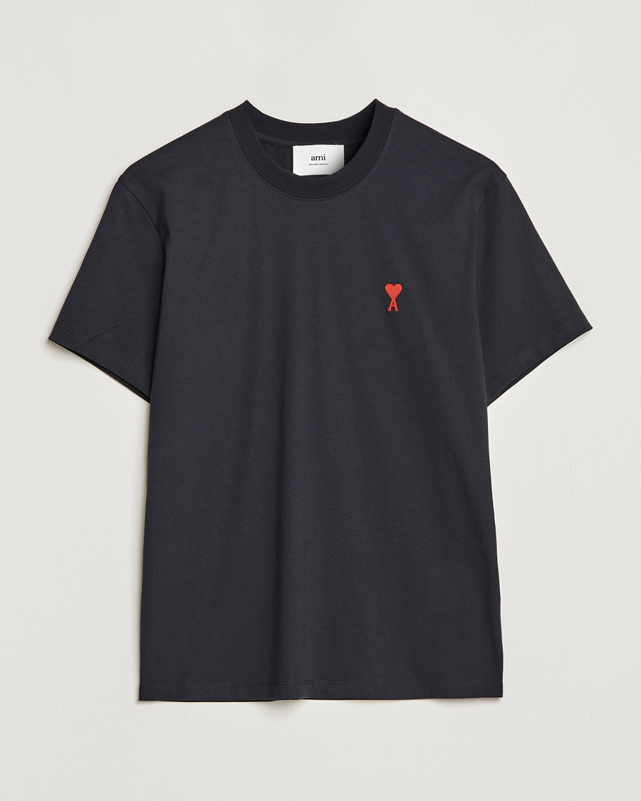 Homme | T-shirts | AMI | Heart Logo T-Shirt Black