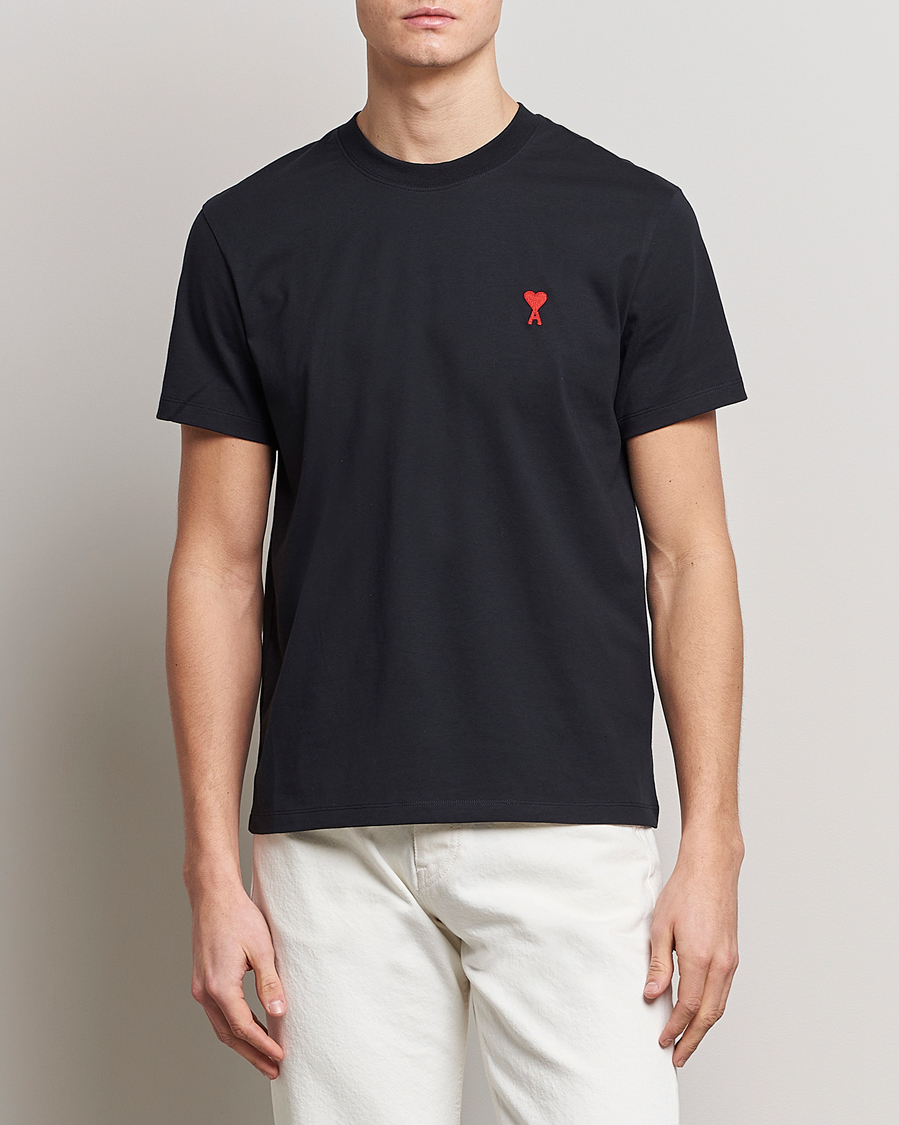 Homme | T-shirts | AMI | Heart Logo T-Shirt Black