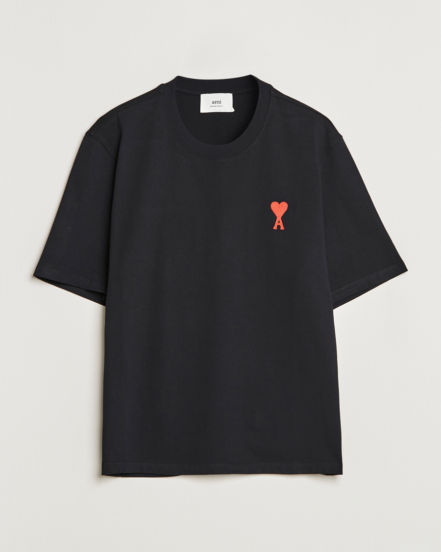 Homme | T-shirts | AMI | Big Heart Short Sleeve T-Shirt Black