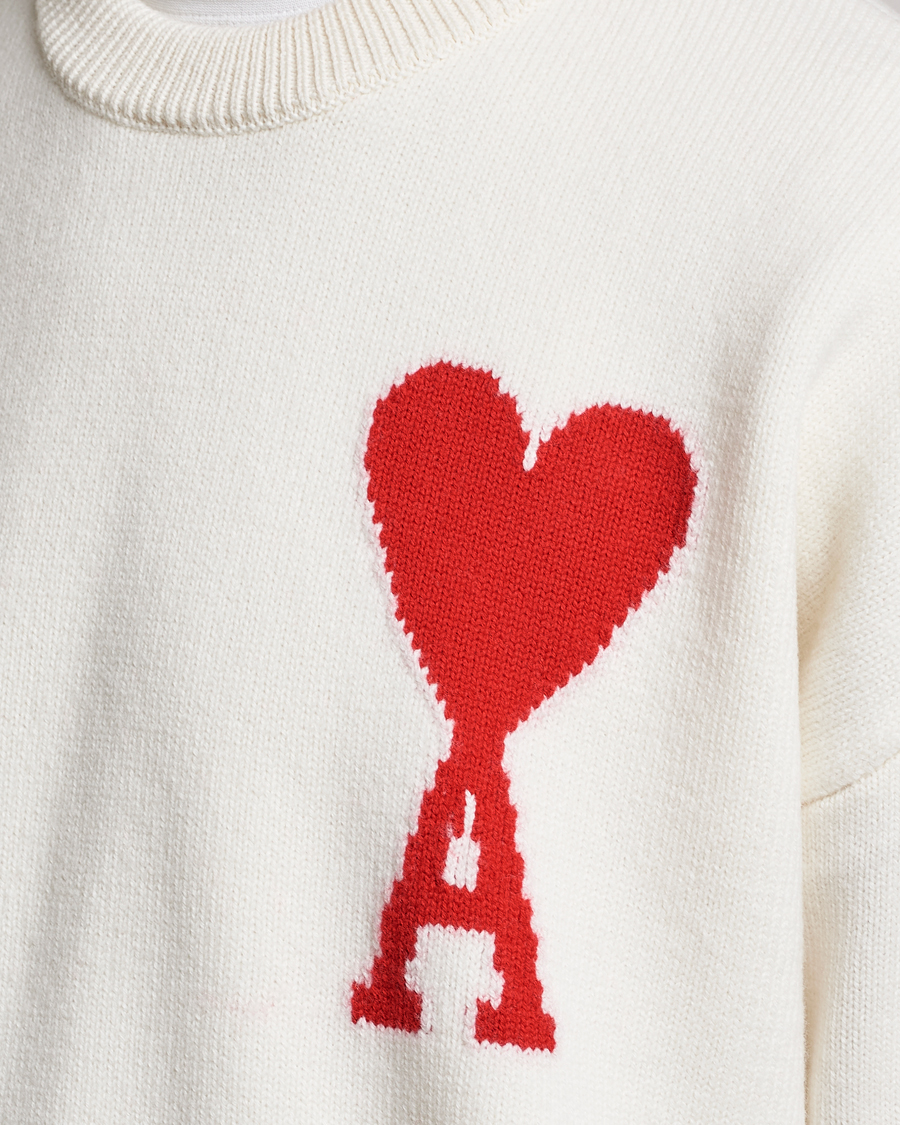 Homme | Pulls Et Tricots | AMI | Big Heart Wool Sweater Off White