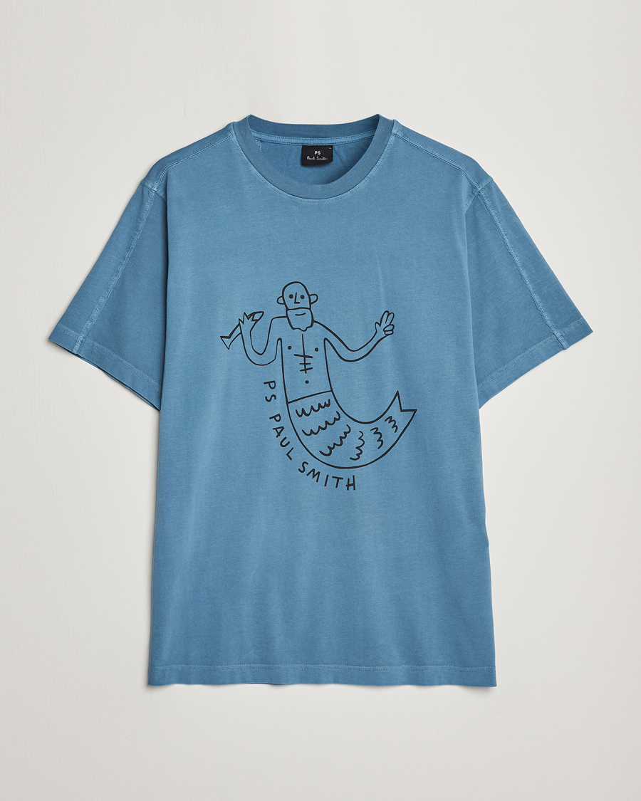 Homme | T-shirts | PS Paul Smith | Organic Cotton Manmaid T-Shirt Blue