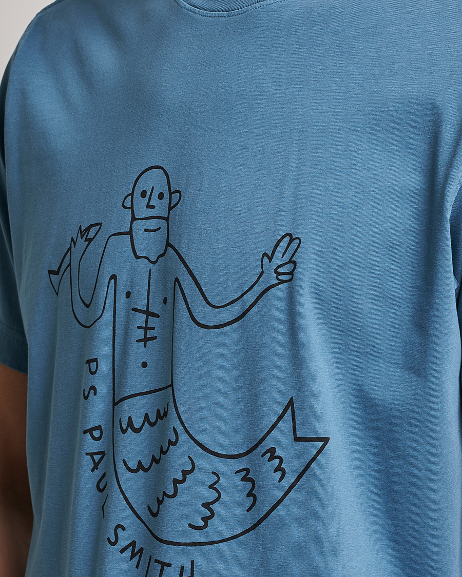 Homme | T-shirts | PS Paul Smith | Organic Cotton Manmaid T-Shirt Blue