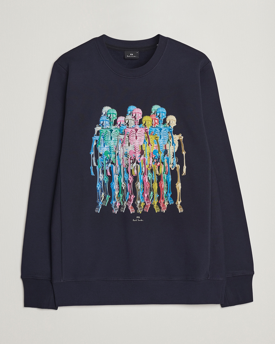 Homme | Pulls Et Tricots | PS Paul Smith | Organic Cotton Skeleton Sweatshirt Blue