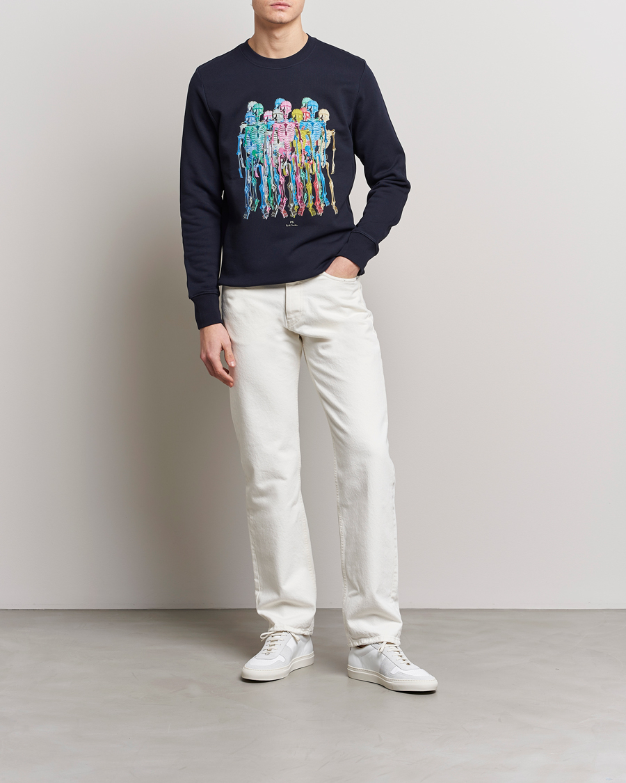 Homme | Pulls Et Tricots | PS Paul Smith | Organic Cotton Skeleton Sweatshirt Blue