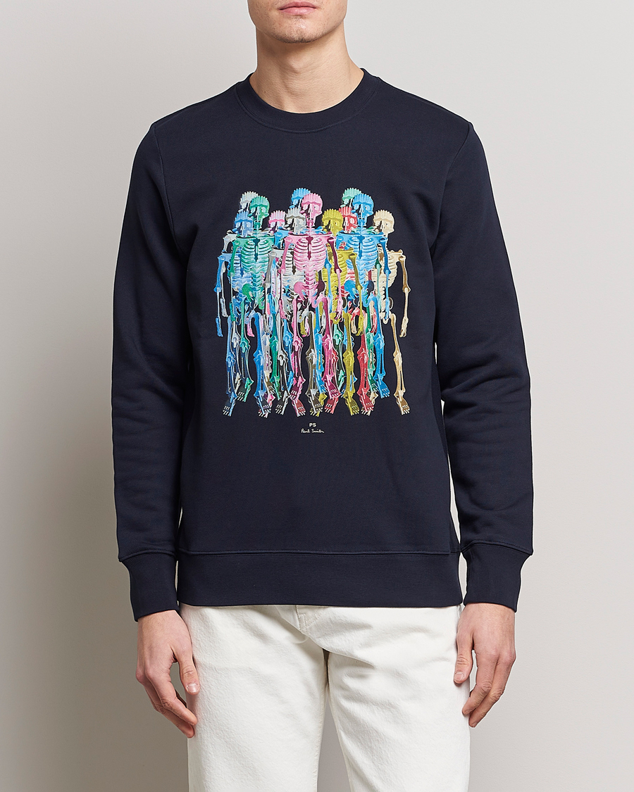 Homme | Pulls Et Tricots | PS Paul Smith | Organic Cotton Skeleton Sweatshirt Blue