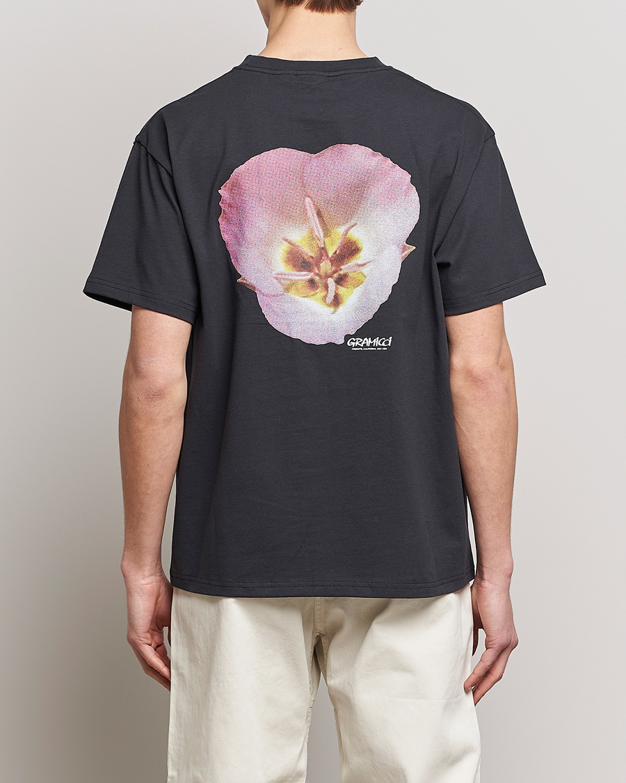 Heren | T-shirts | Gramicci | Organic Cotton Flower T-Shirt Vintage Black