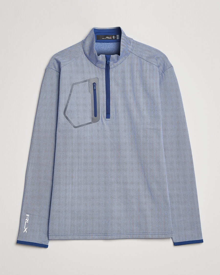 Homme | Pulls Et Tricots | RLX Ralph Lauren | Luxury Jersey Half Zip Royal Blue