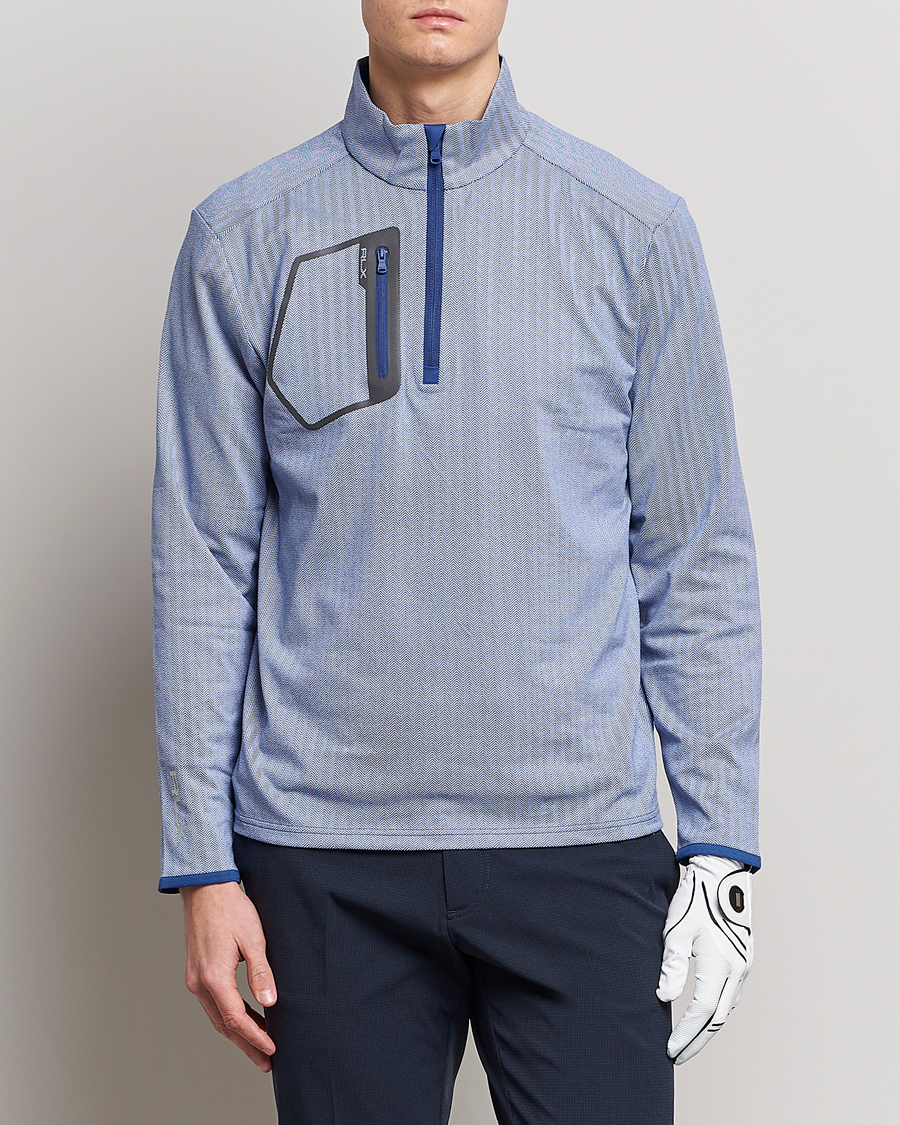Homme | Pulls Et Tricots | RLX Ralph Lauren | Luxury Jersey Half Zip Royal Blue