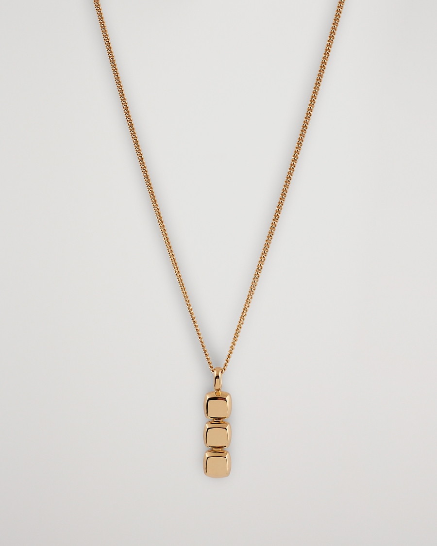 Heren | Tom Wood Mini Cushion Pendant Necklace Gold | Tom Wood | Mini Cushion Pendant Necklace Gold
