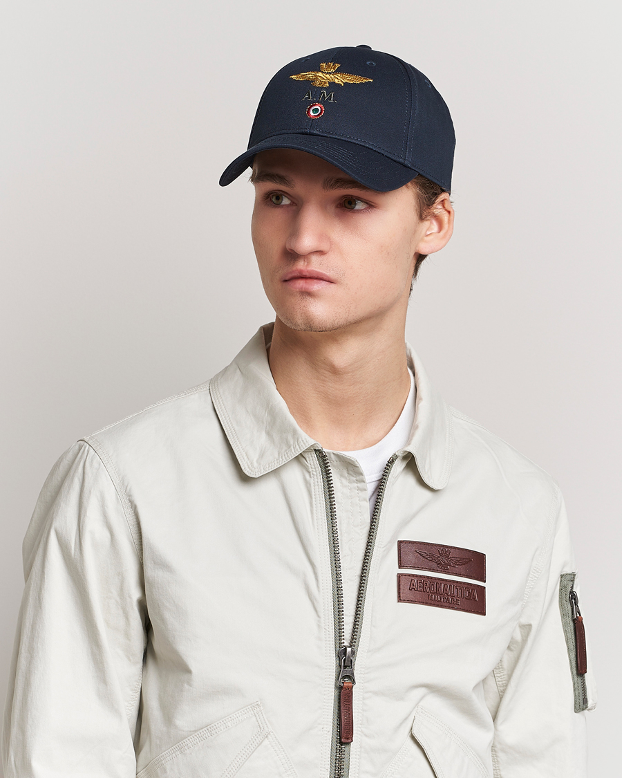 Homme | Aeronautica Militare Cotton Baseball Cap Navy | Aeronautica Militare | Cotton Baseball Cap Navy