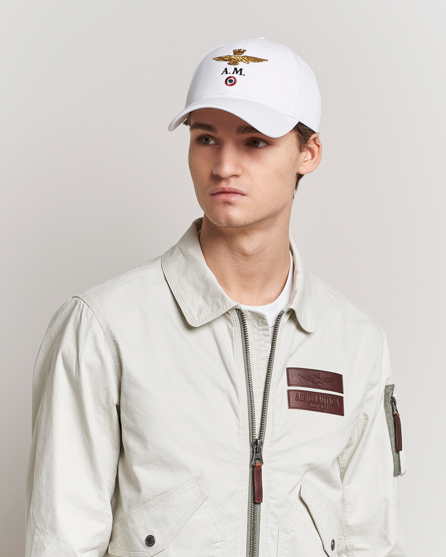 Homme | Aeronautica Militare Cotton Baseball Cap Off White | Aeronautica Militare | Cotton Baseball Cap Off White