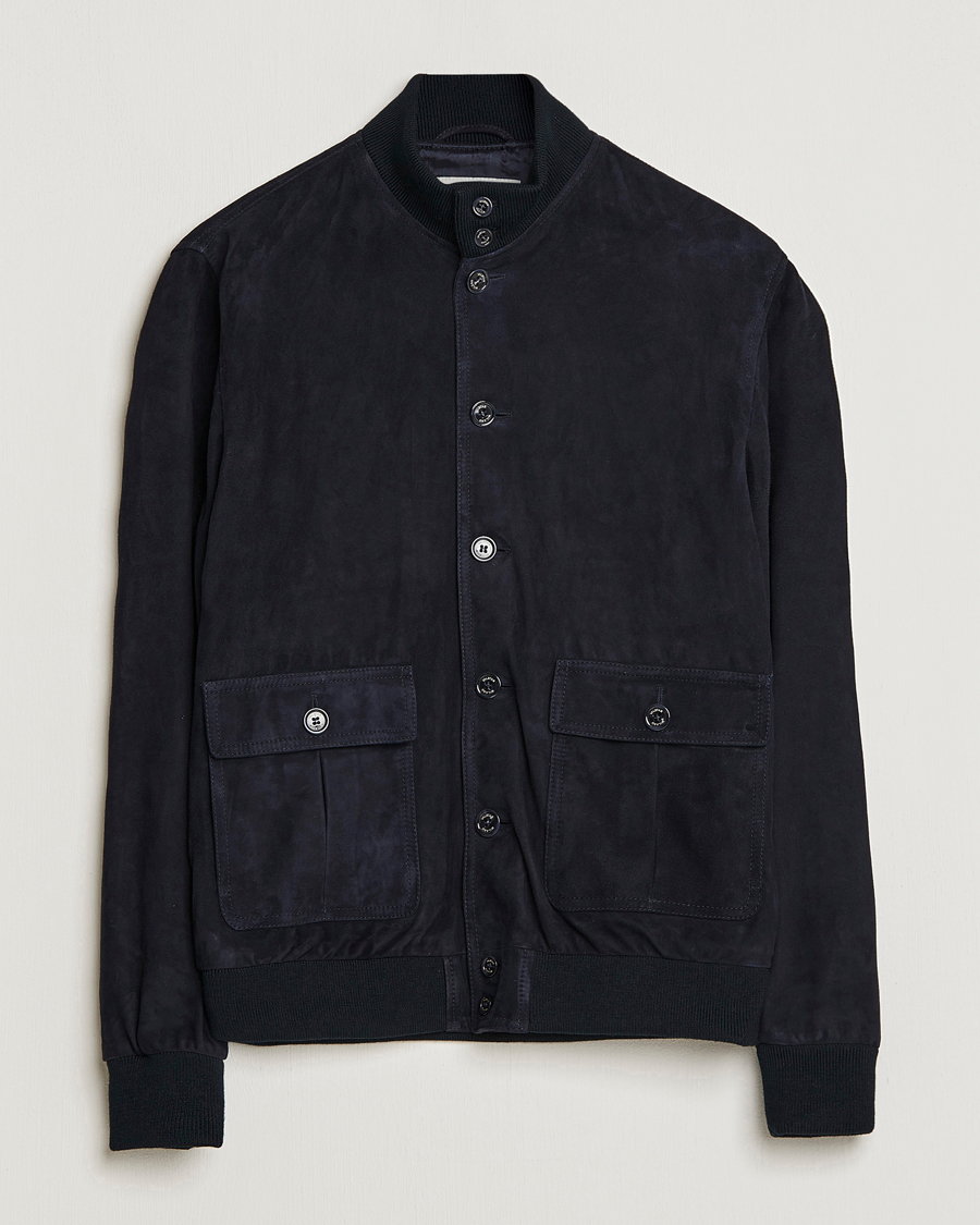 Heren | Jassen | Valstar | Valstarino Suede Jacket Navy
