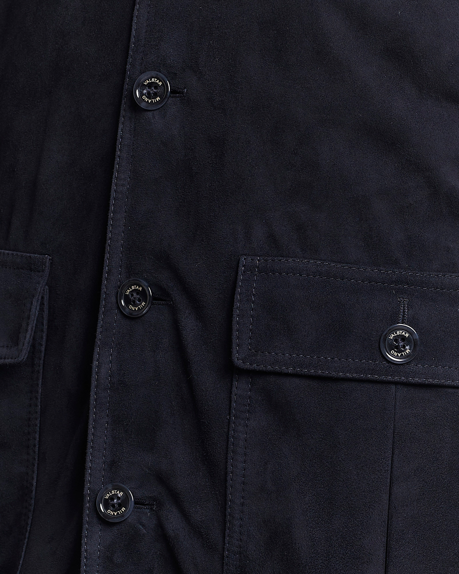 Heren | Jassen | Valstar | Valstarino Suede Jacket Navy