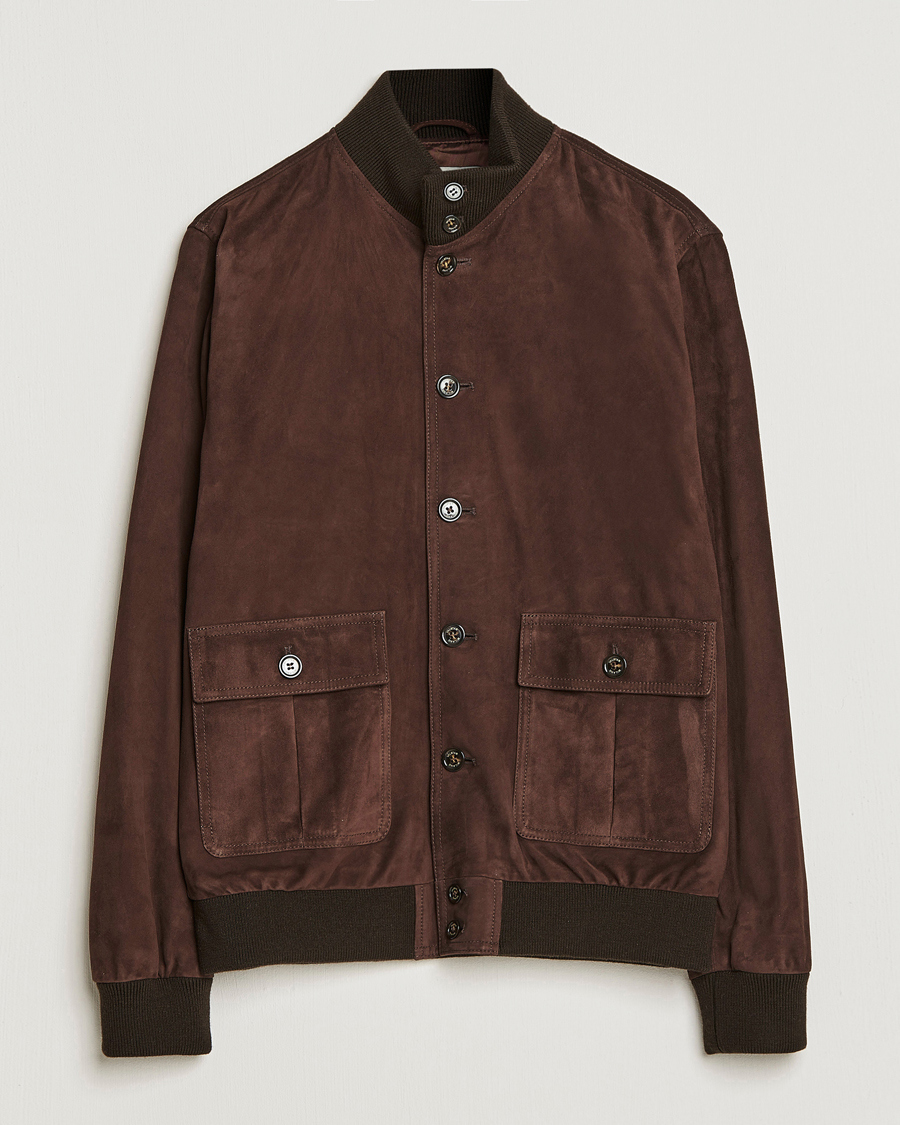 Heren | Jassen | Valstar | Valstarino Suede Jacket Dark Brown
