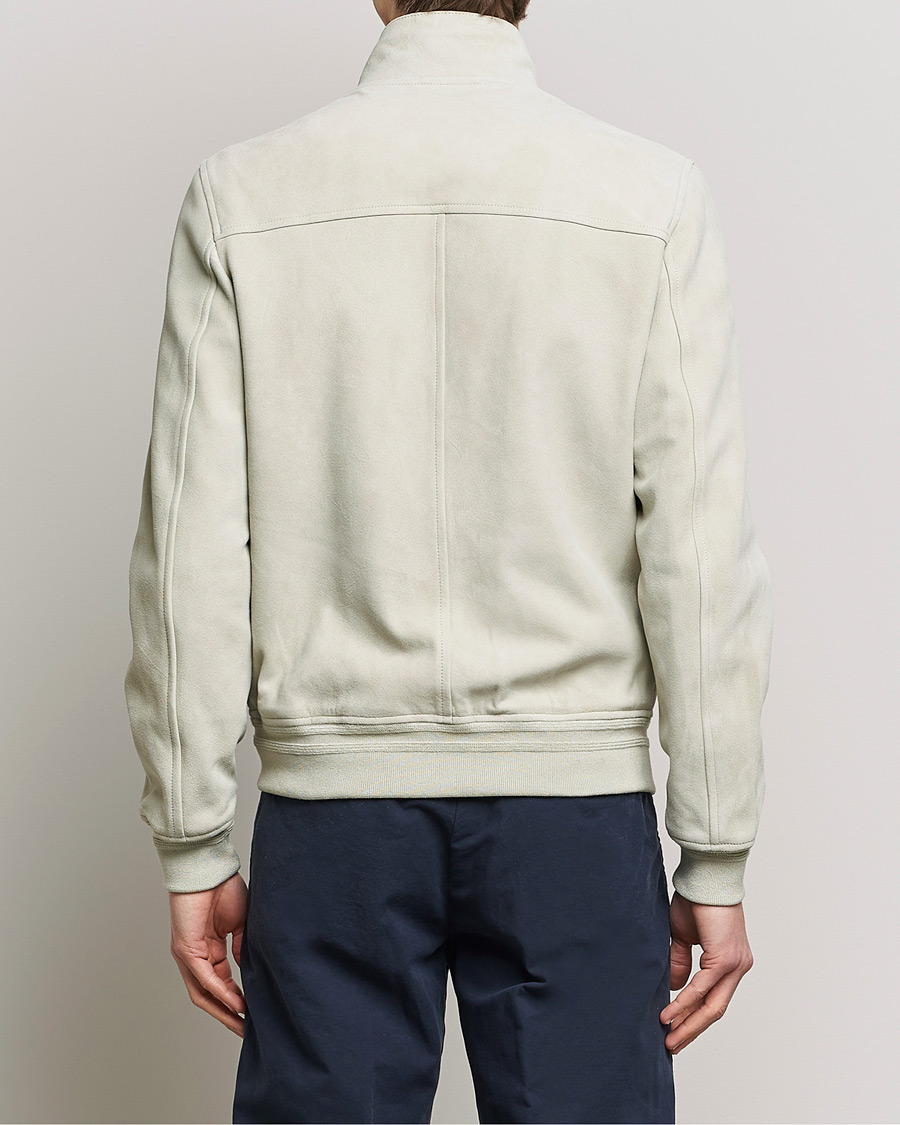 Homme | Manteaux Et Vestes | Valstar | Suede Zip Blouson Silver Grey