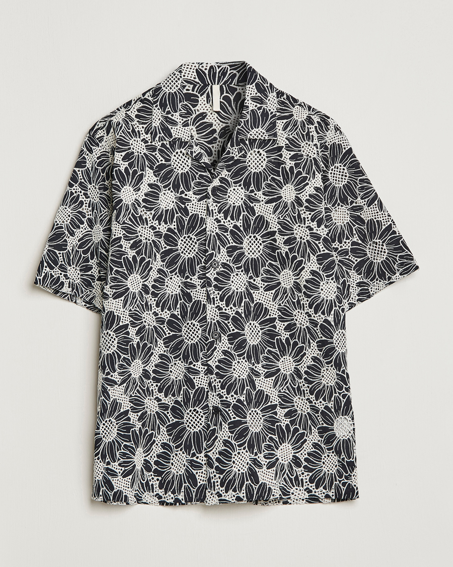 Heren | Overhemden | Sunflower | Cayo Floral Short Sleeve Shirt Black