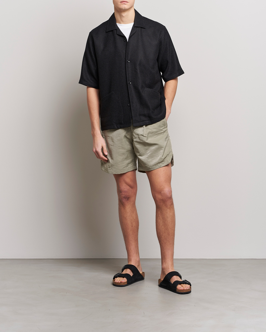 Heren | Overhemden | Sunflower | Coco Short Sleeve Cabana Shirt Black