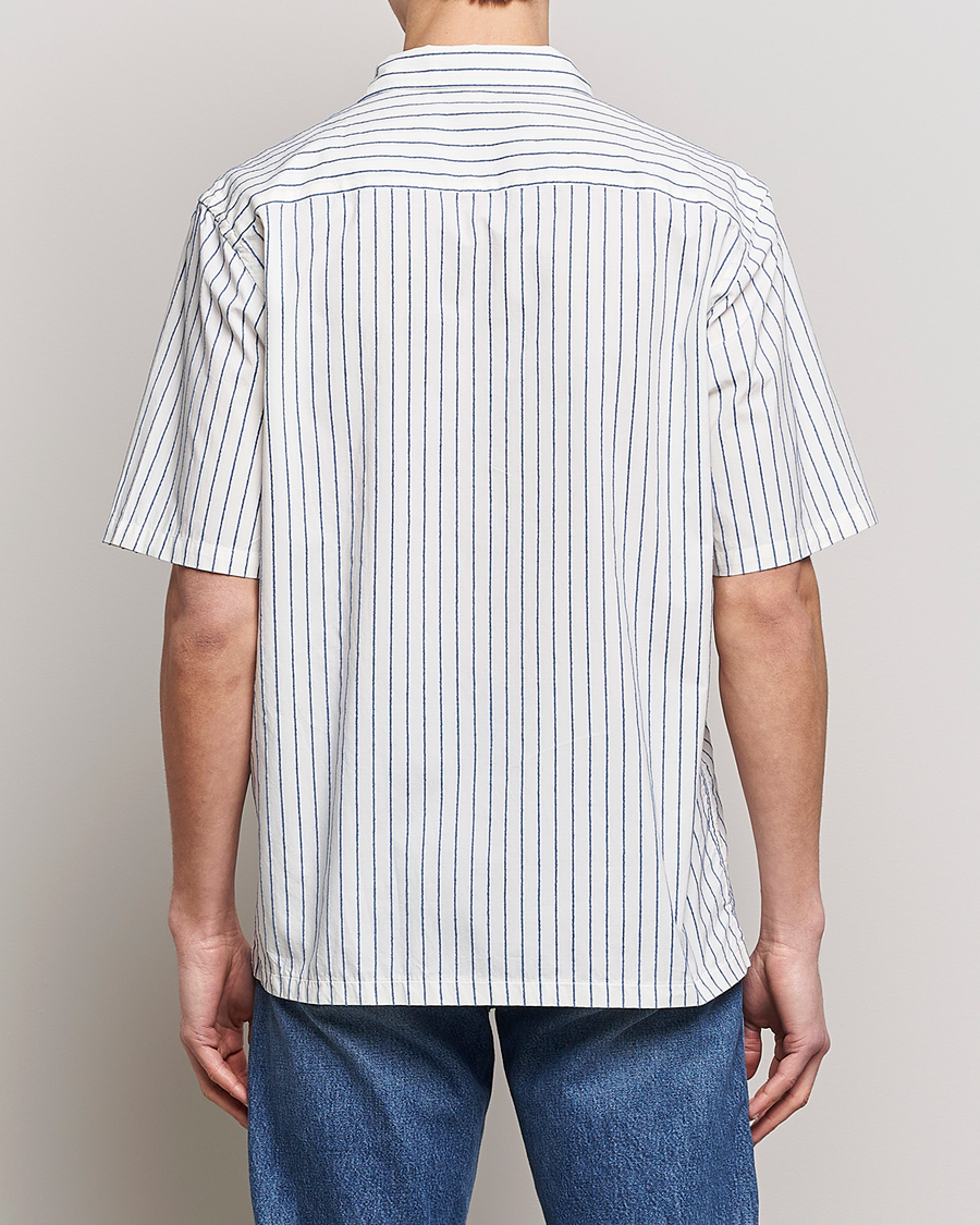 Homme | Chemises | Sunflower | Spacey Striped Camp Shirt Blue/White