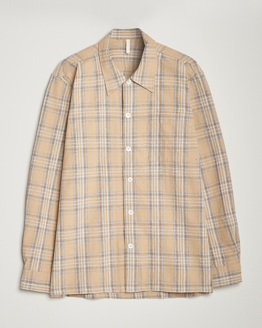 Homme | Chemises | Sunflower | Spacey Long Sleeve Shirt Khaki Check