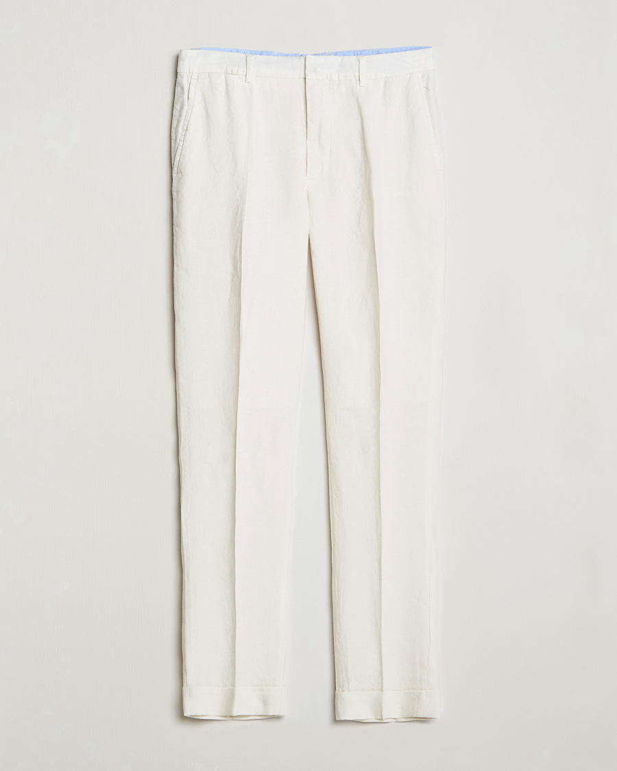 Heren | Broeken | Polo Ralph Lauren | Linen Pleated Trousers Cream