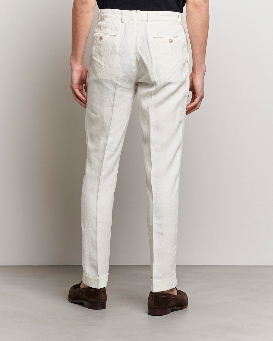 Homme | Pantalons | Polo Ralph Lauren | Linen Pleated Trousers Cream