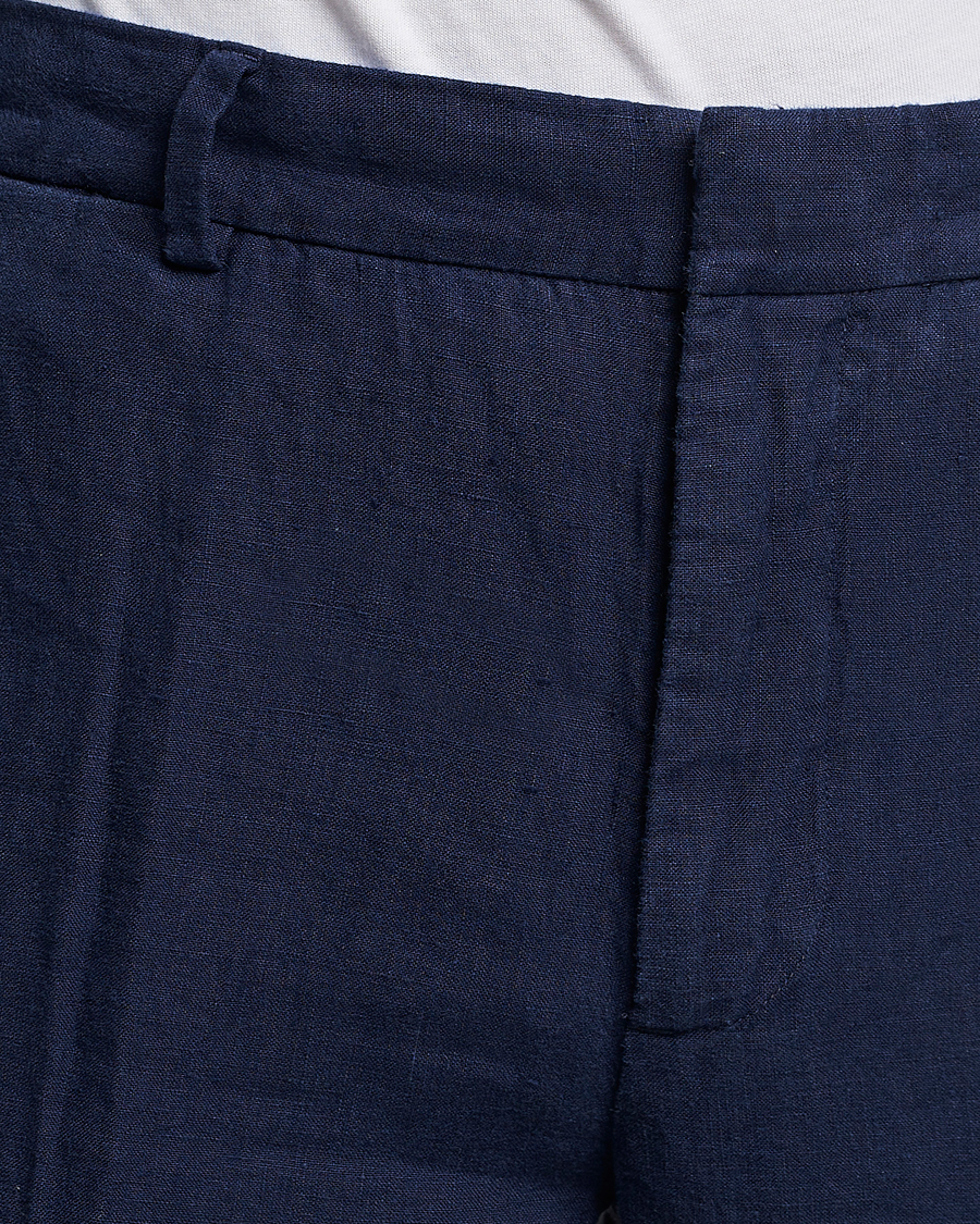 Homme | Pantalons | Polo Ralph Lauren | Linen Pleated Trousers Navy