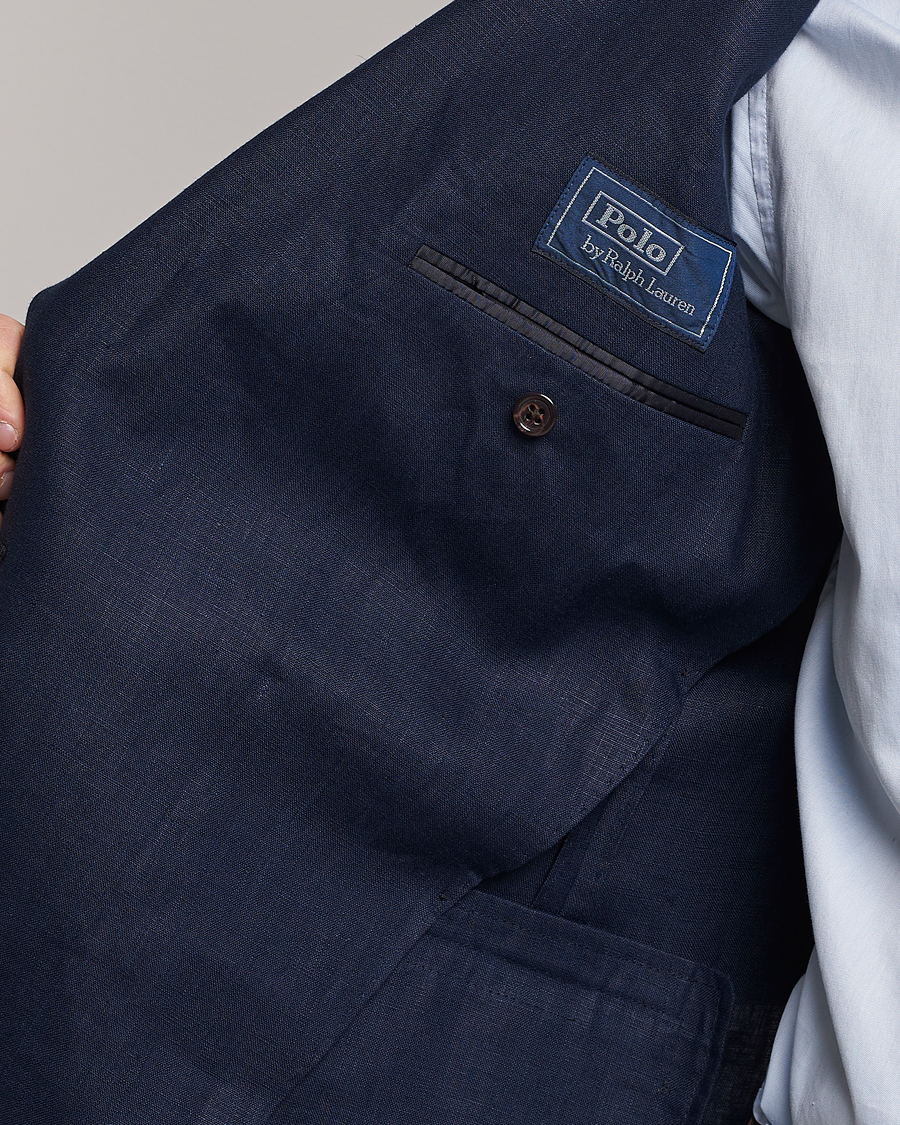 Homme | Blazers | Polo Ralph Lauren | Linen Double Breasted Sportcoat Dark Navy