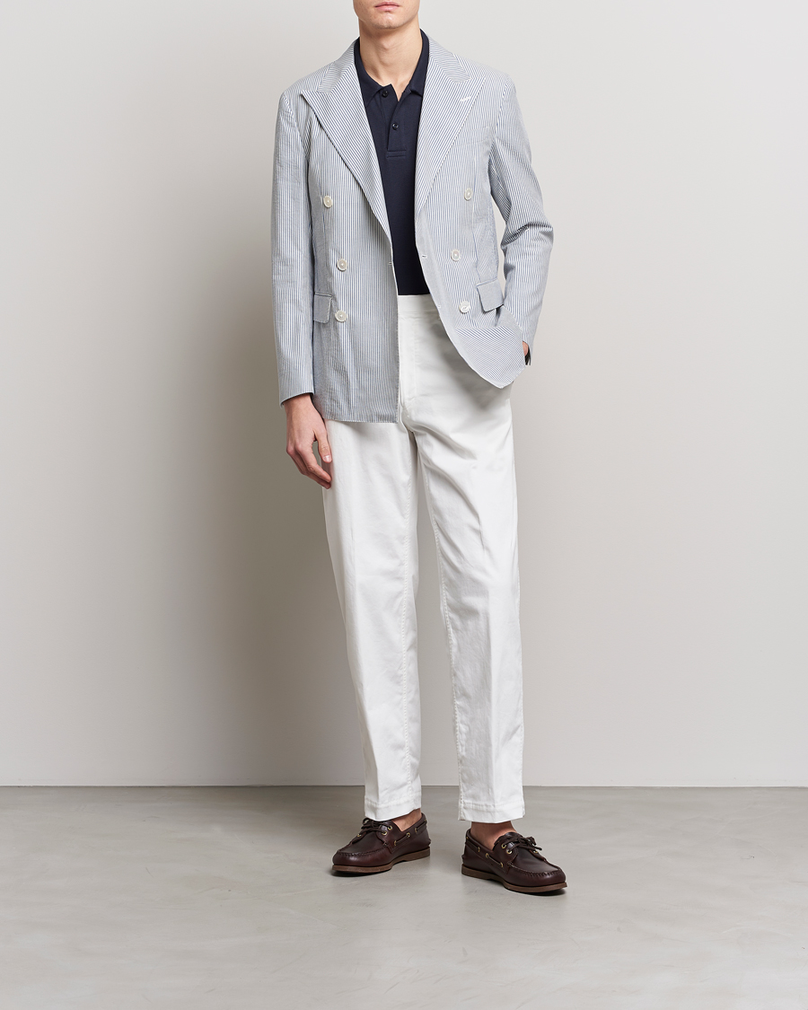 Heren | Blazers | Polo Ralph Lauren | Cotton Seersucker Sportcoat Cream/Antique Blue
