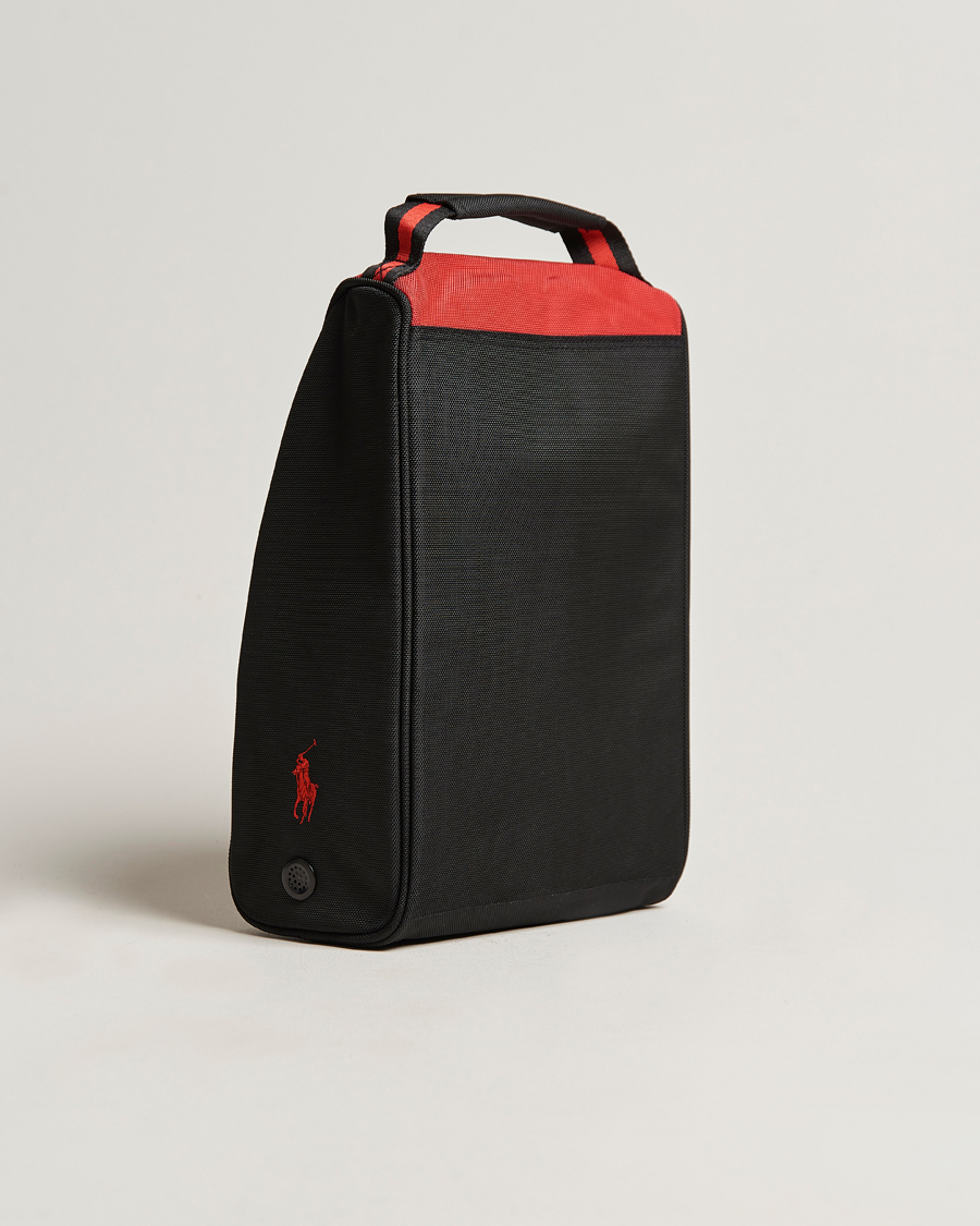 Homme | RLX Ralph Lauren Golf Shoe Bag Black/Red | RLX Ralph Lauren | Golf Shoe Bag Black/Red
