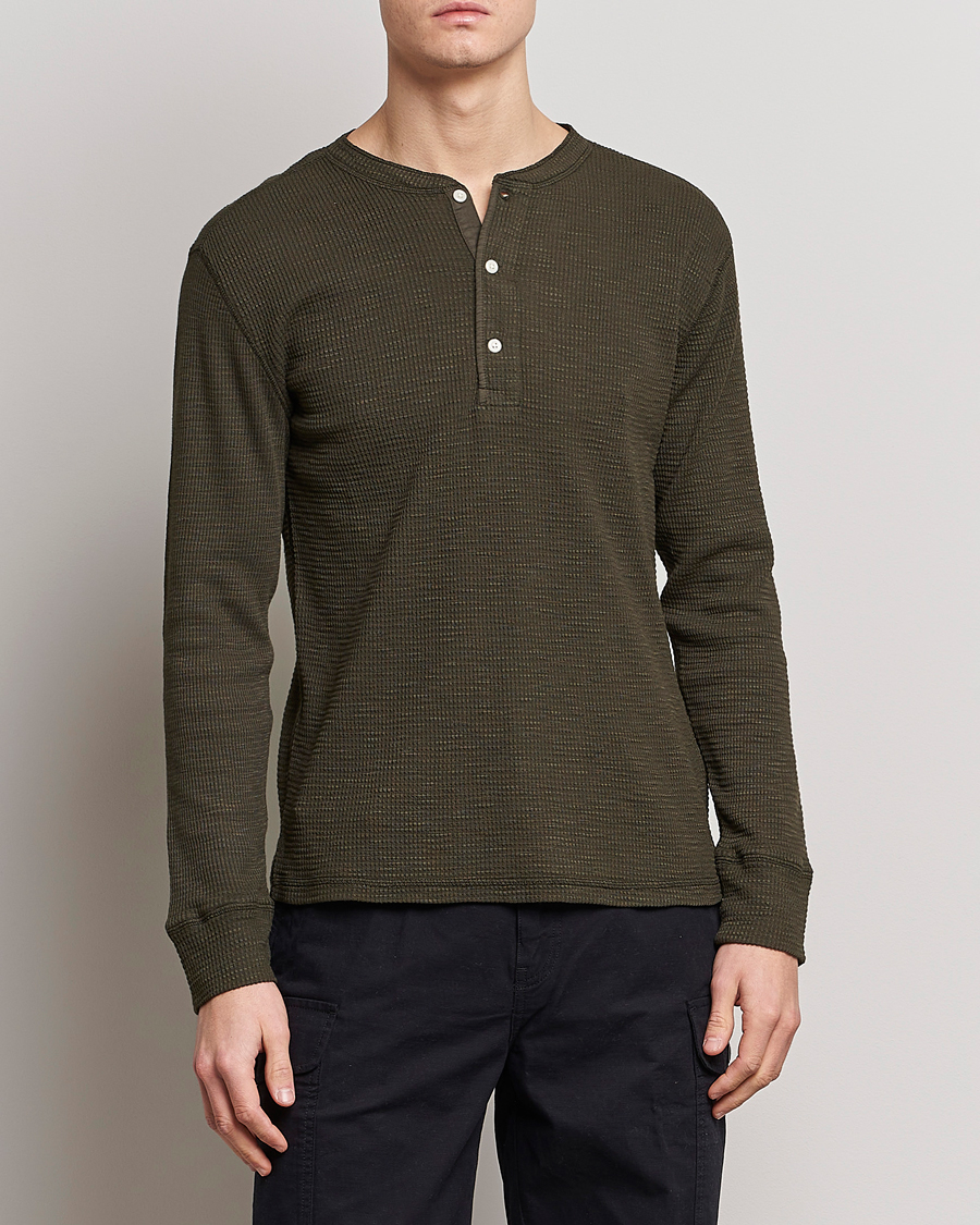 Homme | Pulls Et Tricots | RRL | Long Sleeve Henley Dark Green