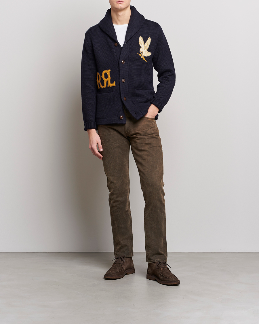 Homme | Pulls Et Tricots | RRL | Eagle Patch Shawl Cardigan Navy