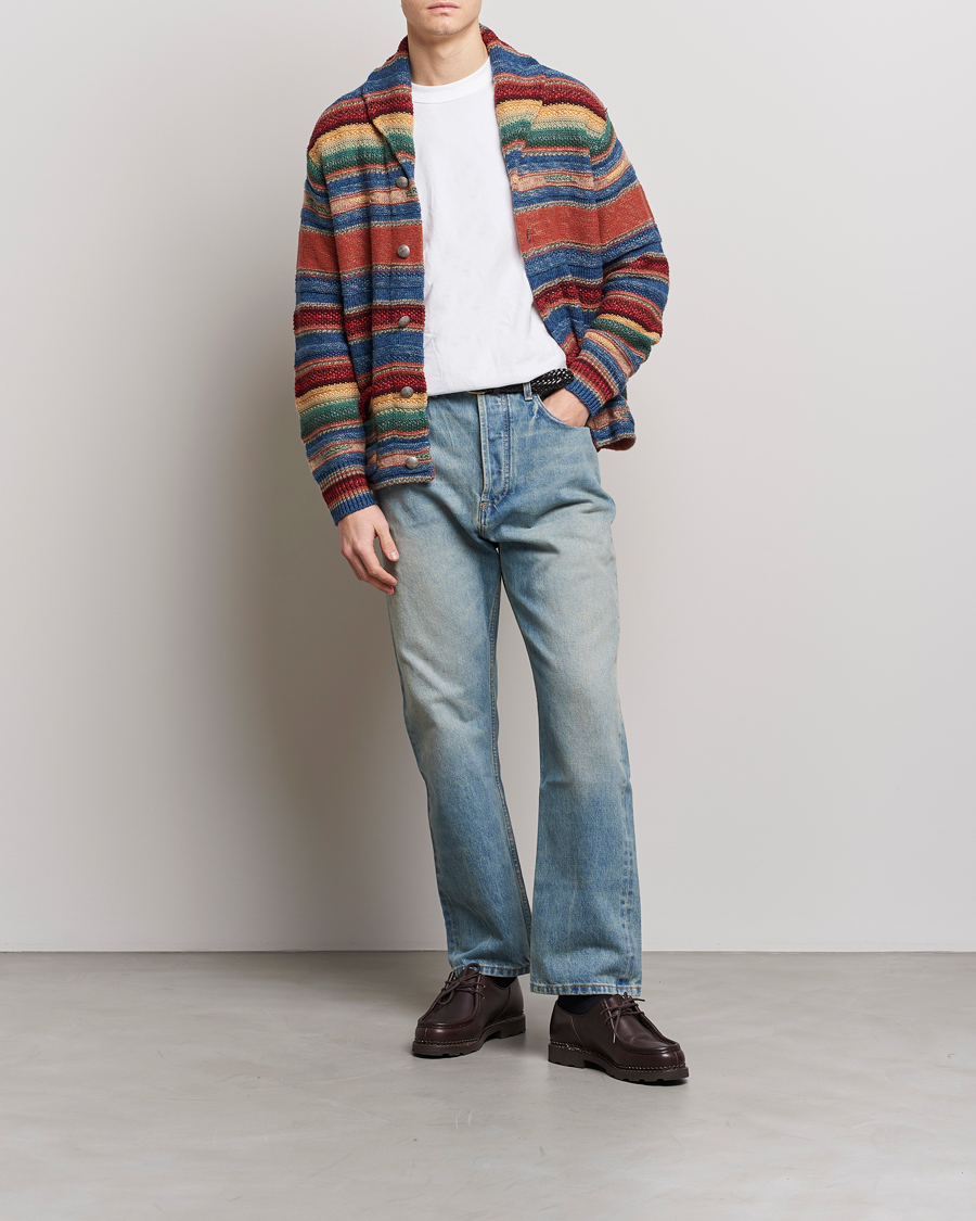 Homme | Pulls Et Tricots | RRL | Wool/Linen Blend Shawl Cardigan Red Multi
