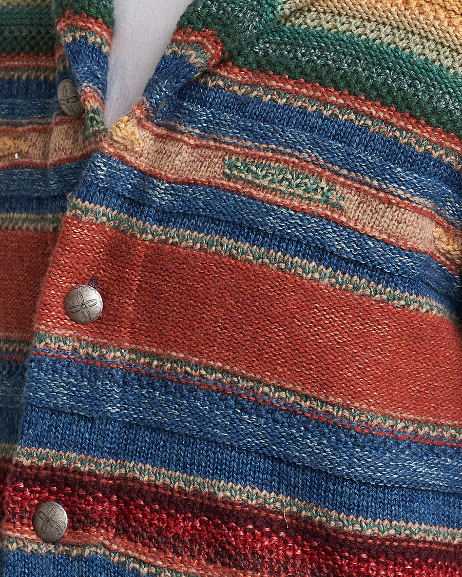 Homme | Pulls Et Tricots | RRL | Wool/Linen Blend Shawl Cardigan Red Multi