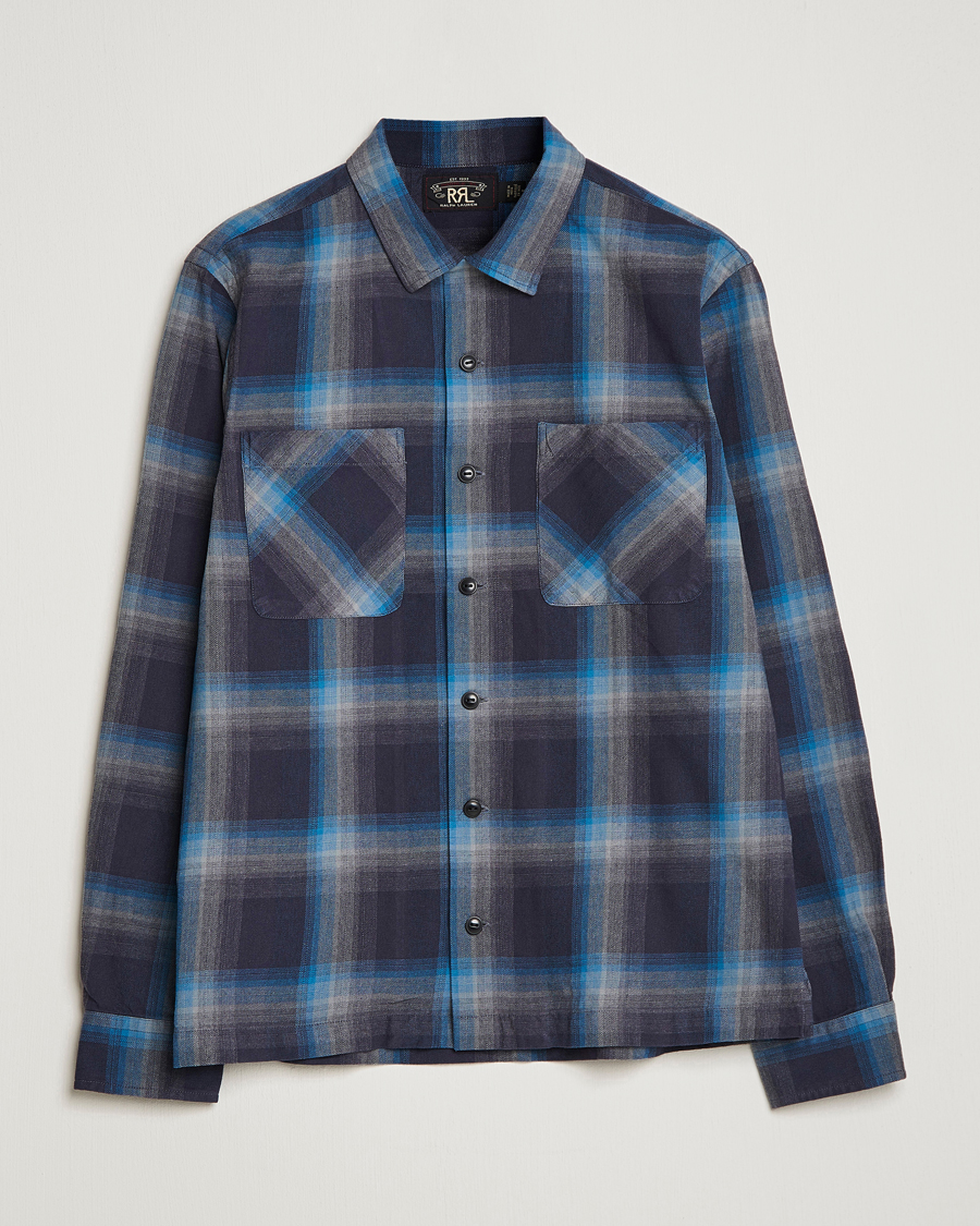 Homme | Chemises | RRL | Towns Camp Overshirt Black/Blue